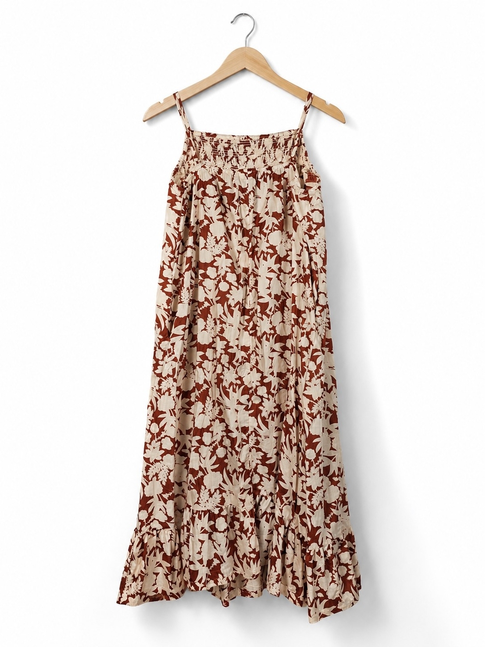 Universal Thread Brown & Cream Floral Maxi Skirt - Picture 2 of 5